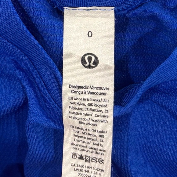 Lululemon Swiftly Tech Cropped Long Sleeve Shirt Size 0 In Cerulean Blue - Picture 5 of 5